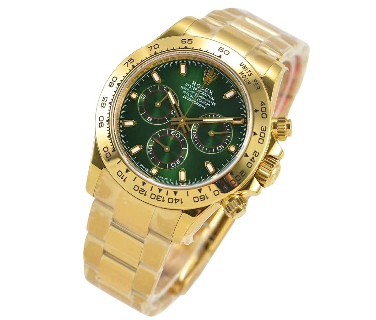 Daytona 116508 Green Dial in Yellow Gold