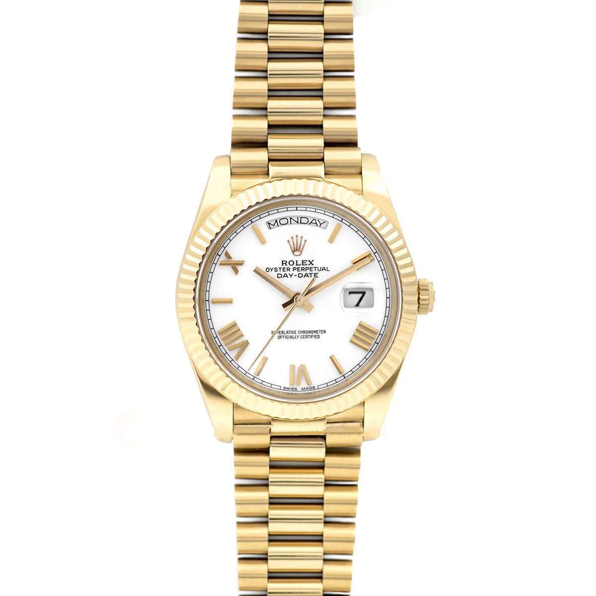 Day-Date 40 228238 White Dial in Yellow Gold