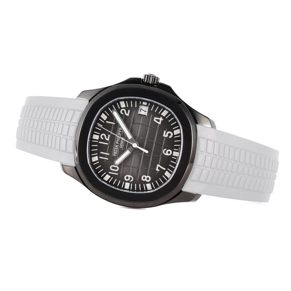 Aquanaut 5167A ‘Black Venom Limited Edition’ Black Dial on White Rubber Strap