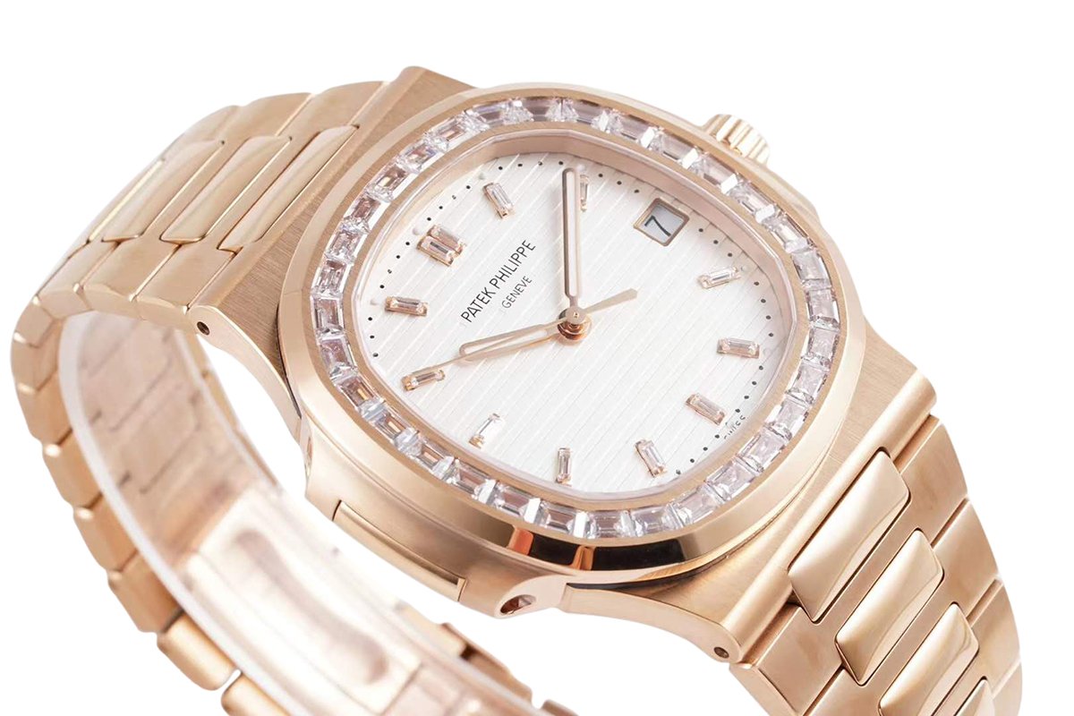 Nautilus Jumbo 5711/1R White Dial with D1am0nd Bezel
