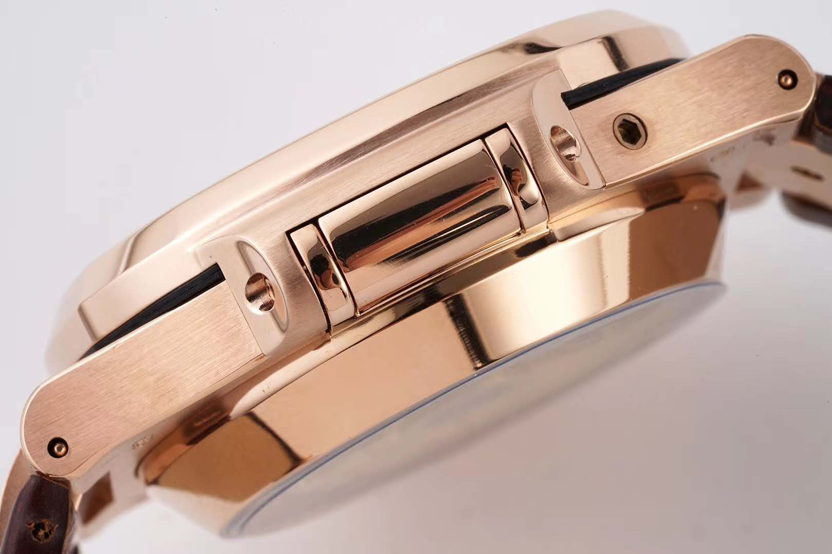 Nautilus Chronograph 5980/1R in Rose Gold on Brown Leather Strap