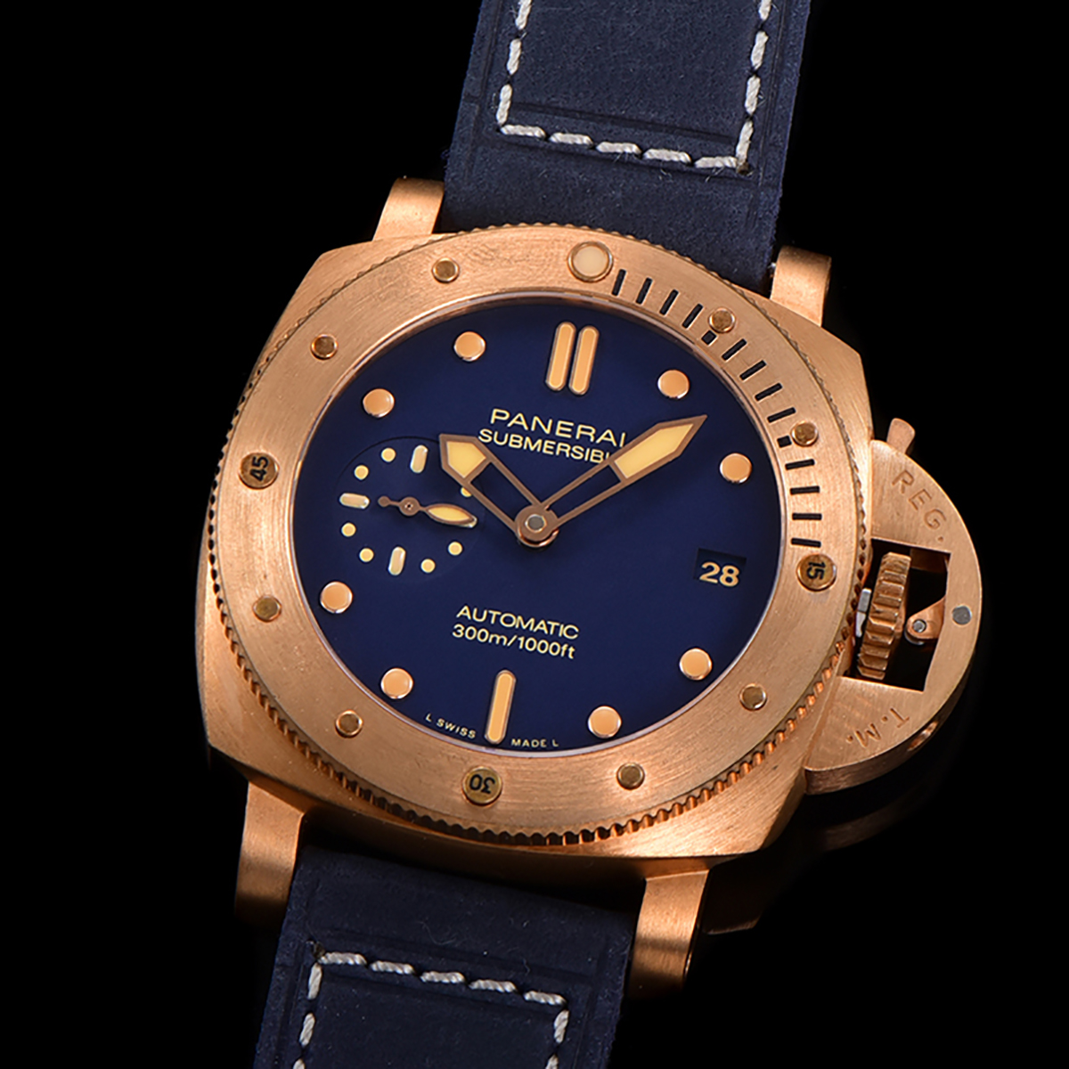 PAM1074 Submersible Bronzo Blu Abisso 42mm