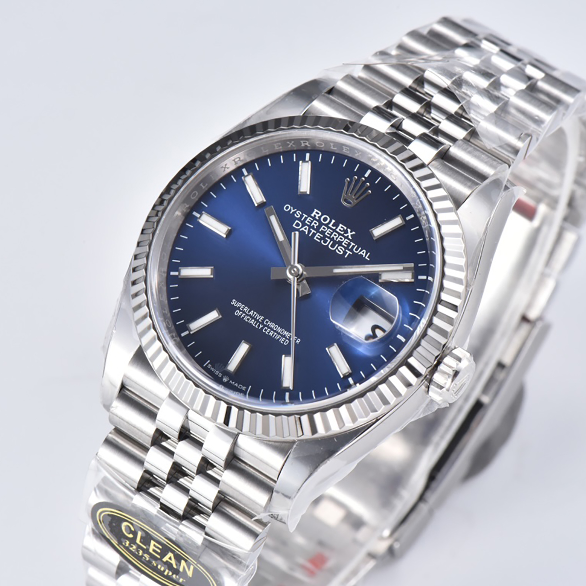 Datejust 36 126234 Bright Blue Dial with Stick Marker in Steel in Jubilee Bracelet