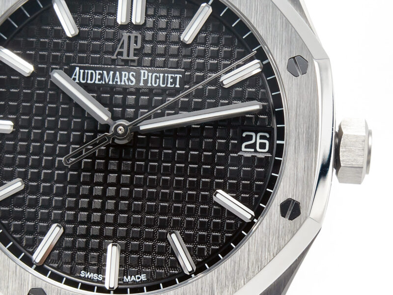 Royal Oak 41mm 15500 SS ZF 1:1 Best Edition Black Textured Dial on SS Bracelet SA4302 S*per Clone V3