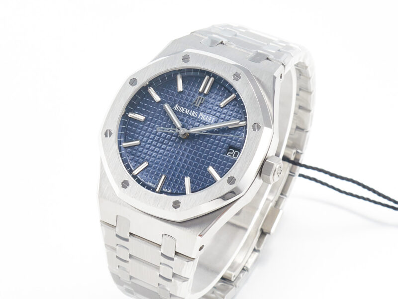 Royal Oak 41mm 15500 SS ZF 1:1 Best Edition Blue Textured Dial on SS Bracelet SA4302 S*per Clone V3
