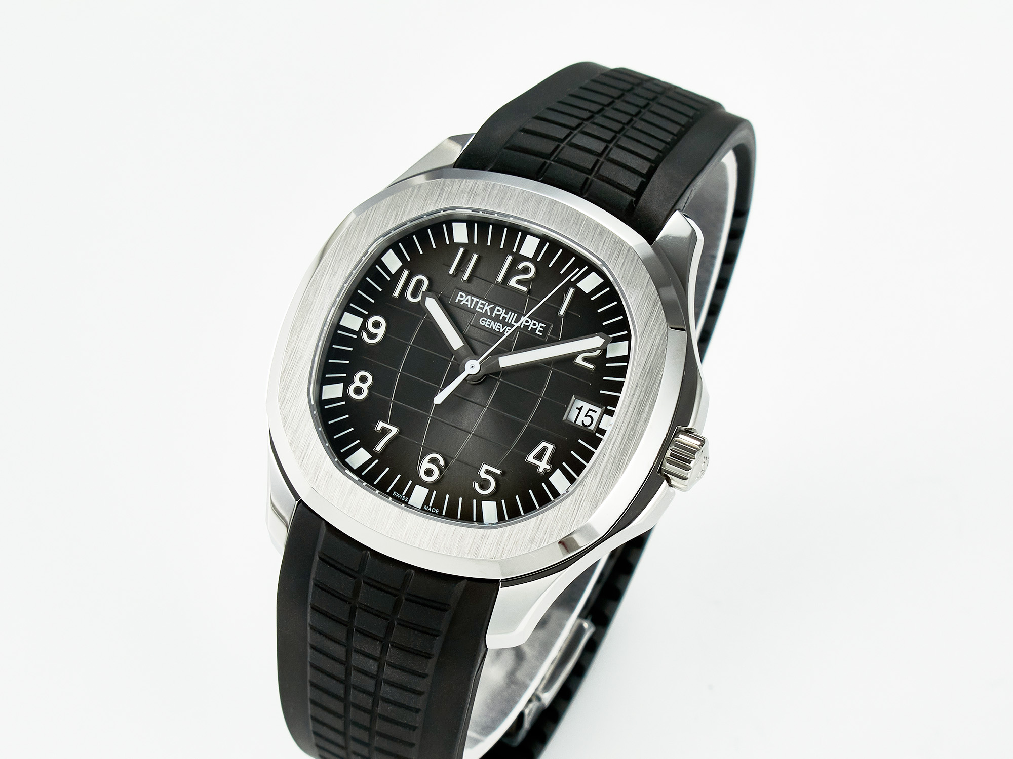 Aquanaut 5167A SS ZF 1:1 Best Edition Black Dial on Black Rubber Strap A324 S*per Clone(New clasp)